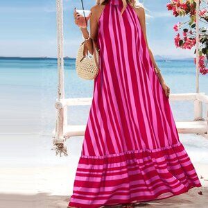 Boho Halter Maxi Dress